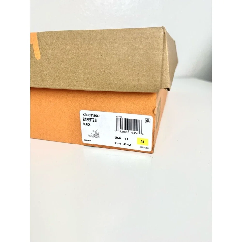 NIB Korks Kork-Ease ‘Babette’ Black Cork Platform Sandal Heels Summer New in Box